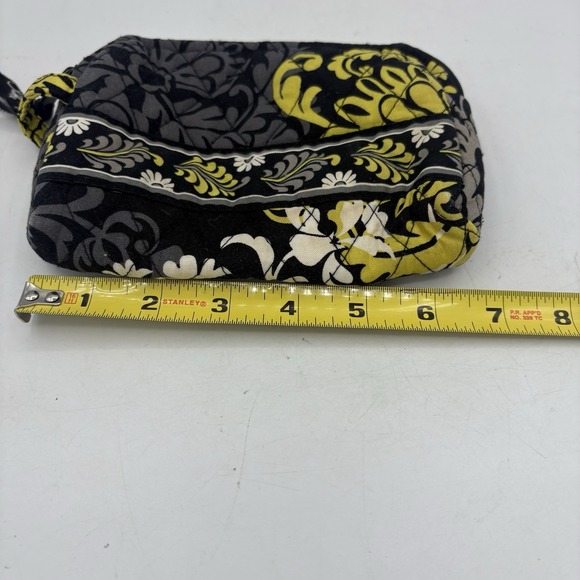 Vera Bradley Bag Cosmetic Make Up Small Baroque Travel Case Black 6"x4" Lined - Picture 4 of 9